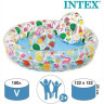 Бассейн надувной INTEX «Фрукты» 59460 с кругом и мячом, от 3 лет