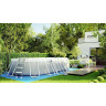 Каркасный бассейн INTEX Prism Frame Oval 26798, 610×305×122 см — насос, лестница, тент, подстилка