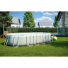 Каркасный бассейн INTEX Prism Frame Oval 26798, 610×305×122 см — насос, лестница, тент, подстилка