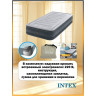 Надувная кровать INTEX Comfort Plush 67766, 99×191×33 см, встроенный насос 220V