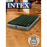 Надувной матрас INTEX Downy Airbed 64763, 152×203×25 см, с встроенным ножным насосом